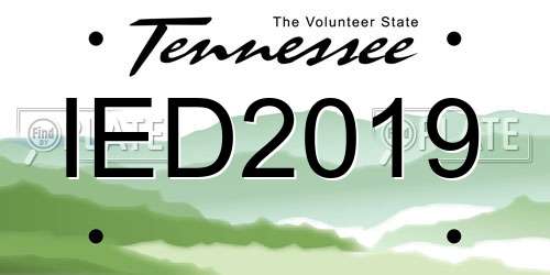 IED2019 Tennessee License Plate