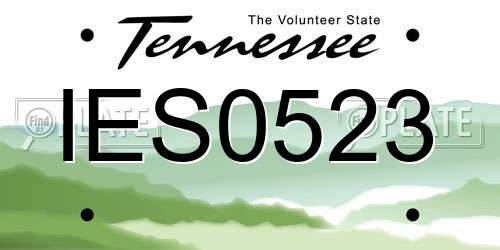 IES0523 Tennessee License Plate