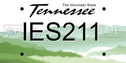 IES211 Tennessee License Plate