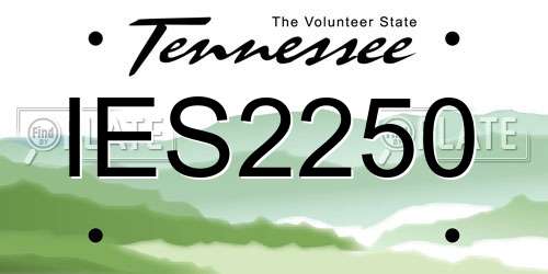 IES2250 Tennessee License Plate
