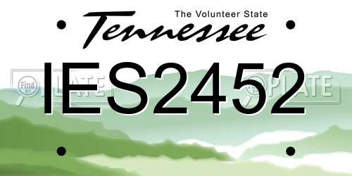 IES2452 Tennessee License Plate