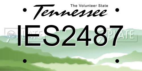 IES2487 Tennessee License Plate