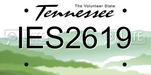 IES2619 Tennessee License Plate