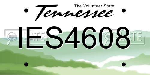 IES4608 Tennessee License Plate