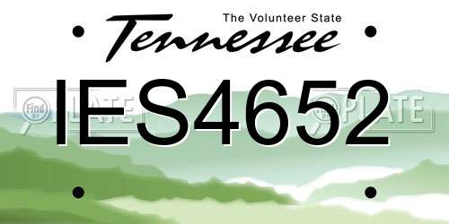 IES4652 Tennessee License Plate