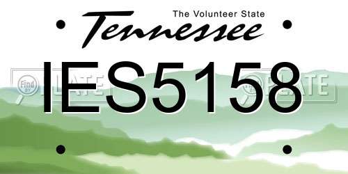 IES5158 Tennessee License Plate