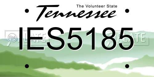 IES5185 Tennessee License Plate