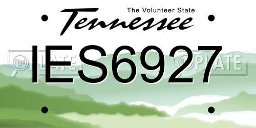 IES6927 Tennessee License Plate