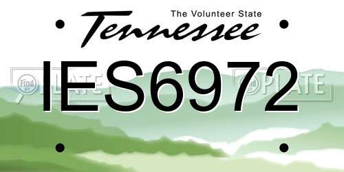 IES6972 Tennessee License Plate