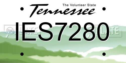 IES7280 Tennessee License Plate