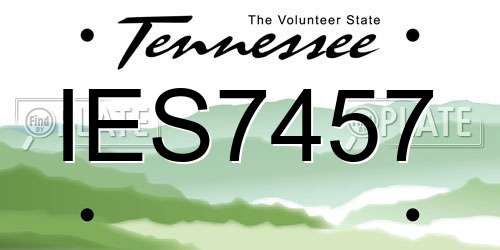 IES7457 Tennessee License Plate