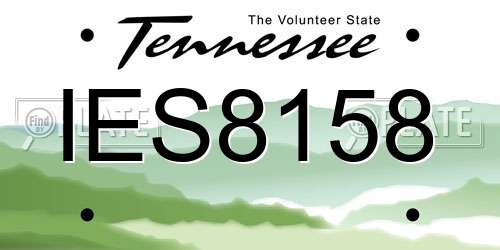IES8158 Tennessee License Plate