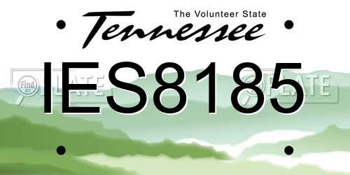 IES8185 Tennessee License Plate