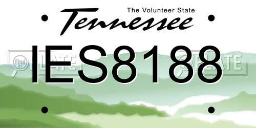 IES8188 Tennessee License Plate