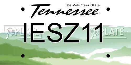 IESZ11 Tennessee License Plate