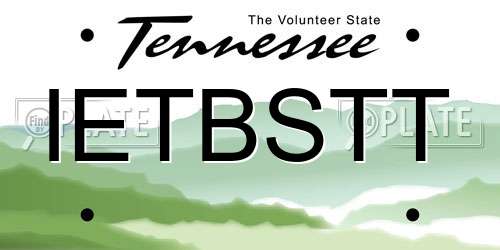 IETBSTT Tennessee License Plate