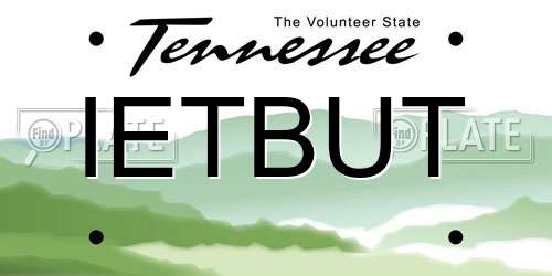IETBUT Tennessee License Plate