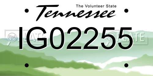 IG02255 Tennessee License Plate