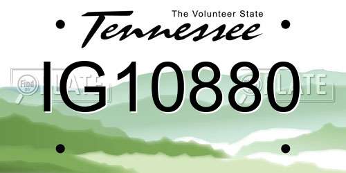 IG10880 Tennessee License Plate