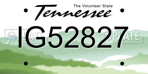 IG52827 Tennessee License Plate