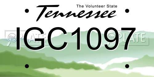 IGC1097 Tennessee License Plate