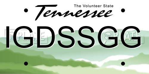 IGDSSGG Tennessee License Plate