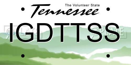 IGDTTSS Tennessee License Plate