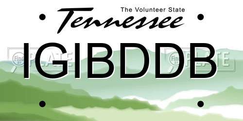 IGIBDDB Tennessee License Plate