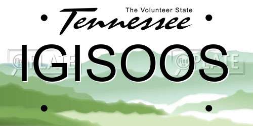 IGISOOS Tennessee License Plate