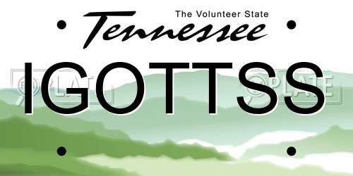 IGOTTSS Tennessee License Plate