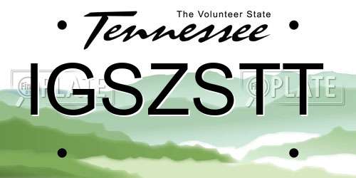 IGSZSTT Tennessee License Plate