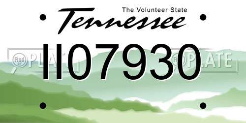 II07930 Tennessee License Plate