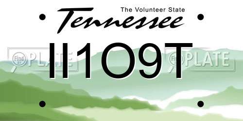 II1O9T Tennessee License Plate