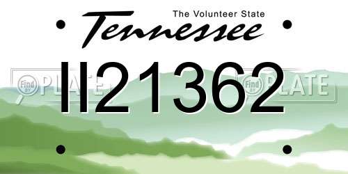 II21362 Tennessee License Plate