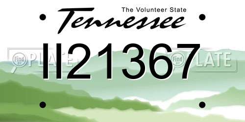 II21367 Tennessee License Plate