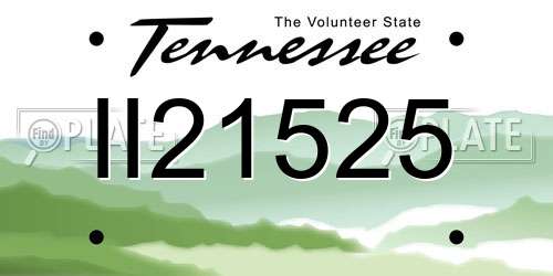 II21525 Tennessee License Plate