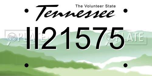 II21575 Tennessee License Plate
