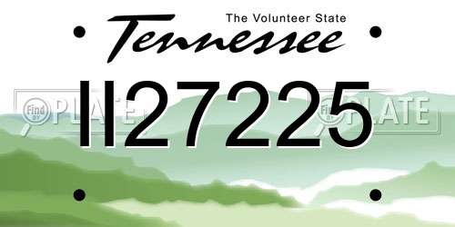 II27225 Tennessee License Plate