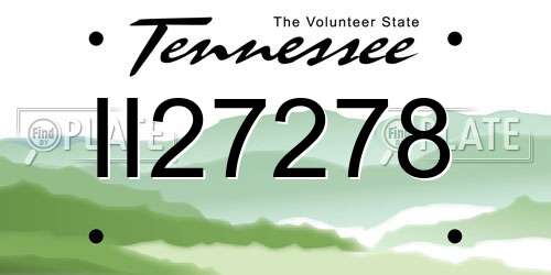 II27278 Tennessee License Plate