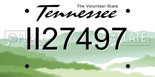 II27497 Tennessee License Plate