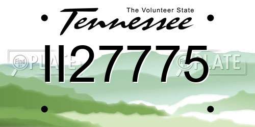 II27775 Tennessee License Plate