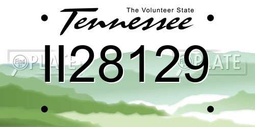 II28129 Tennessee License Plate