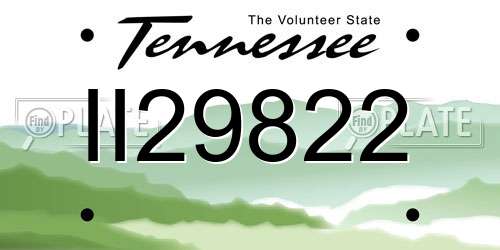 II29822 Tennessee License Plate