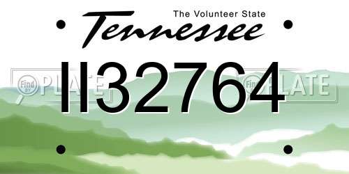 II32764 Tennessee License Plate