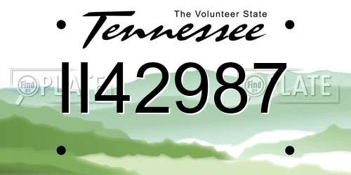 II42987 Tennessee License Plate