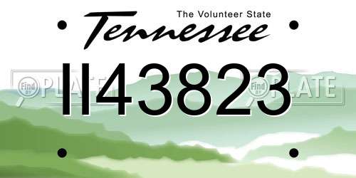 II43823 Tennessee License Plate