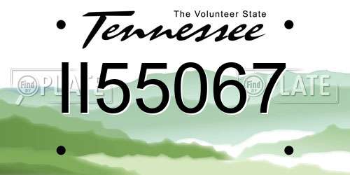 II55067 Tennessee License Plate