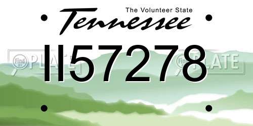 II57278 Tennessee License Plate