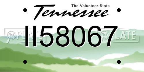 II58067 Tennessee License Plate