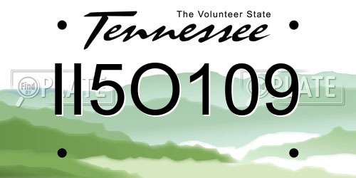 II5O109 Tennessee License Plate
